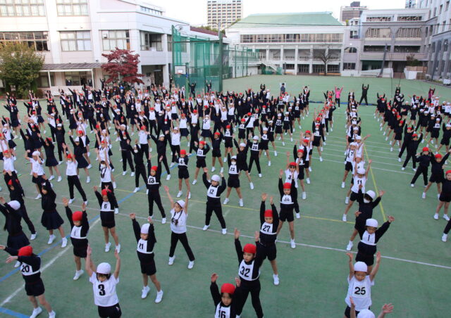 緊張の体操朝会